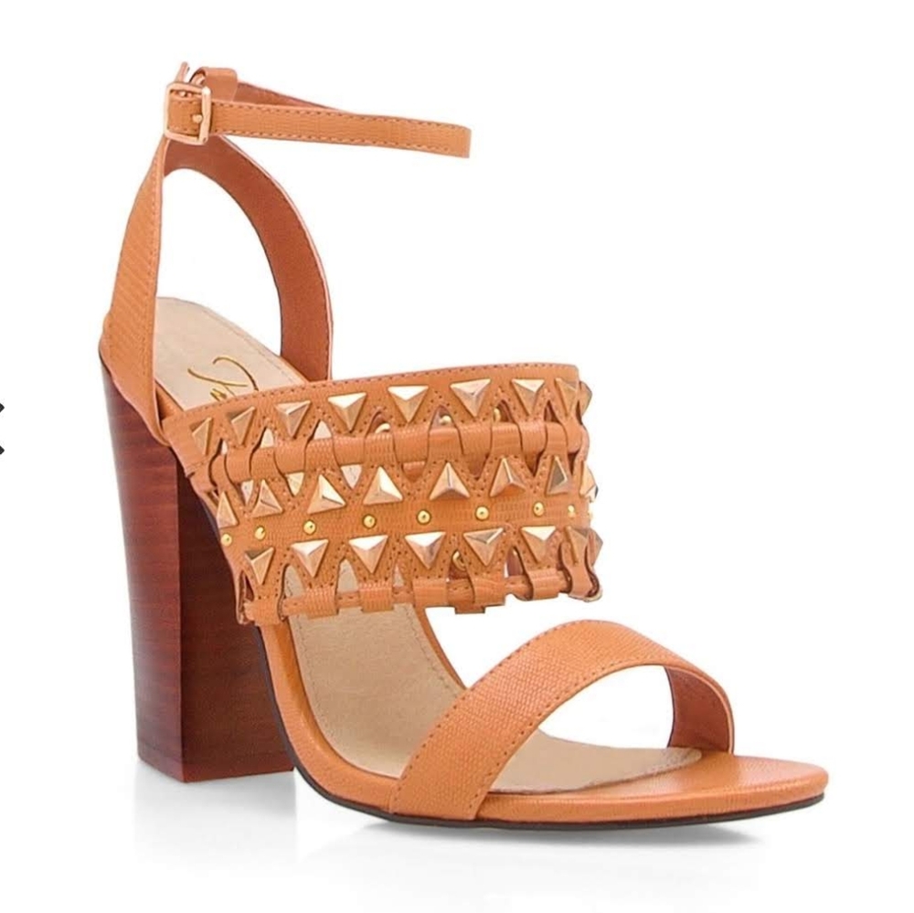 Privileged by J.C. Dossier Studded Sandal Heels NWOT
